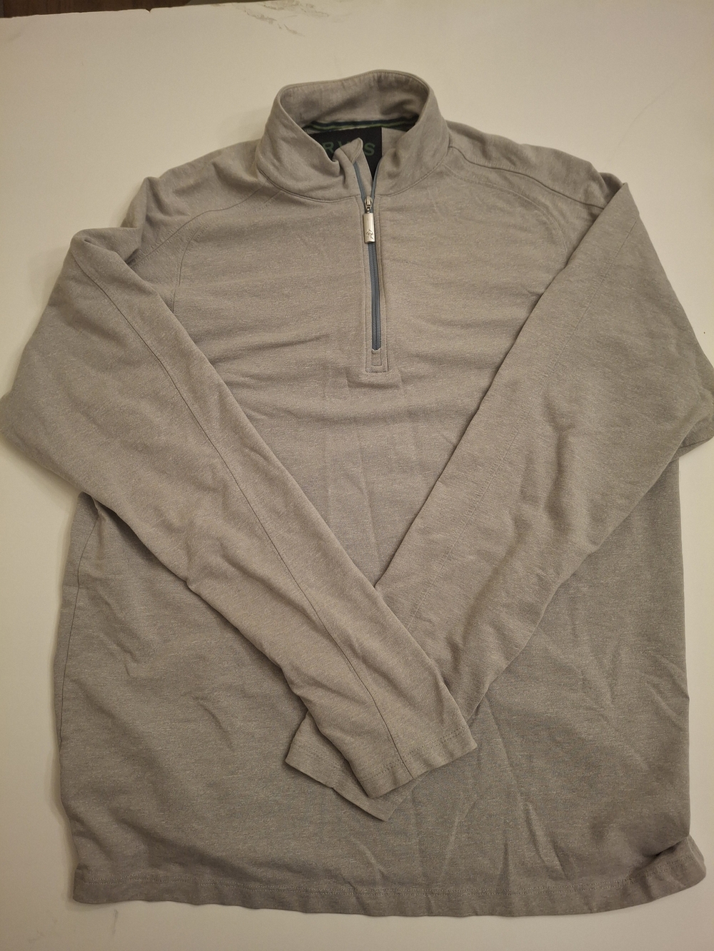 Men's Quarter-Zip Sweater - Light Gray Orvis